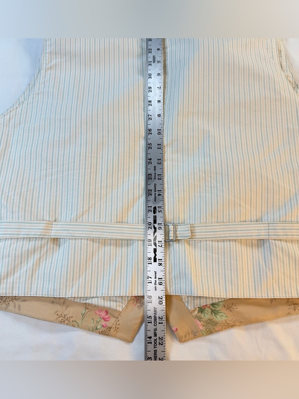 Vintage 90’s Lauren Ralph Lauren Cottagecore Vest Beige with Pink Roses Size 3X - Picture 8 of 10